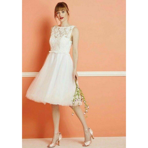 Modcloth Dresses & Skirts - Modcloth I Now Pronounce You Lace Wedding Dress